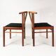 Ensemble de 6 chaises en teck, style Mid-Century, Danemark, années 1970.