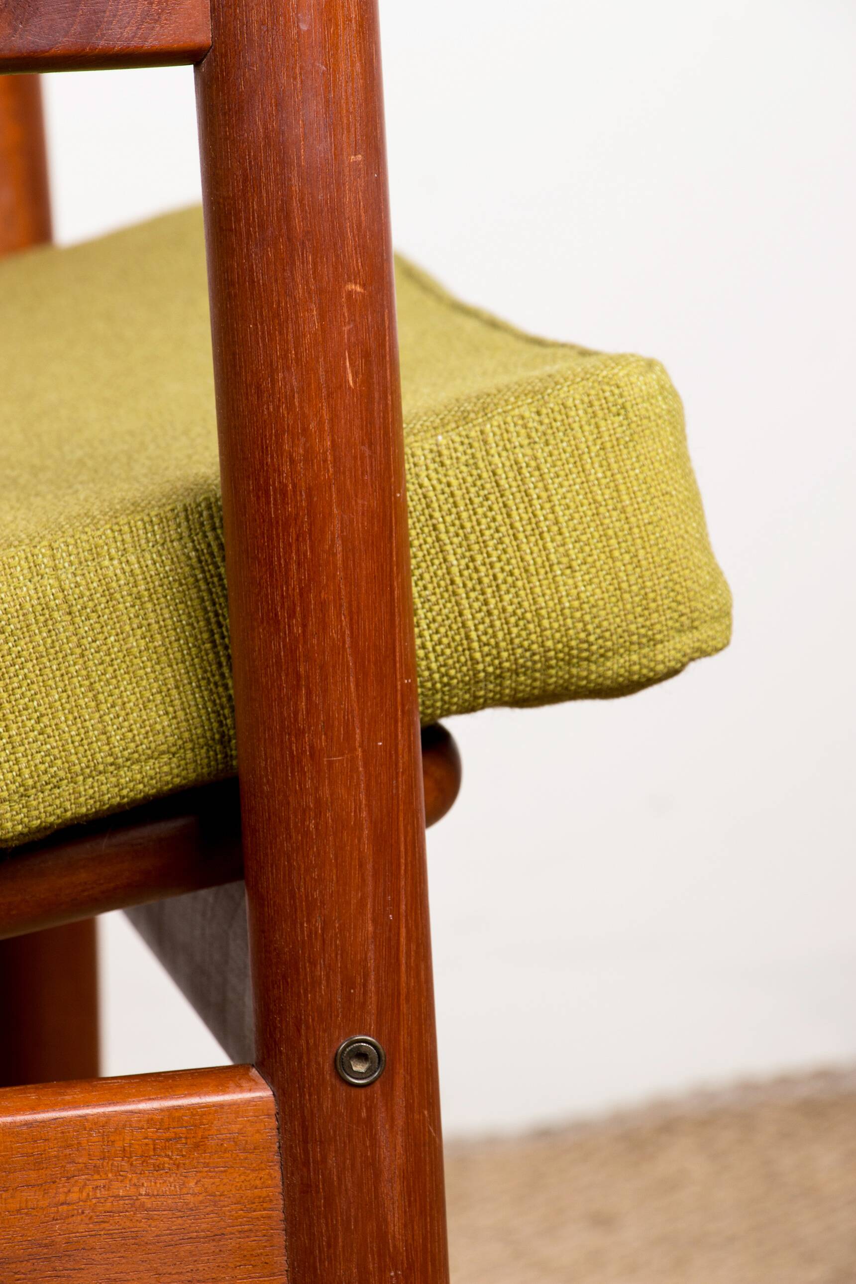Danish Teak and fabric armchair by Børge Jensen & Sønner 1960.