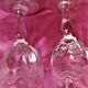 2 Glasses on foot old frieze garland and flowers decoration emma