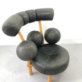 Fauteuil en cuir par Peter Opsvik pour Stokke, Norvège