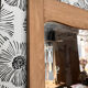Vintage Art Deco mirror door Izïa solid oak