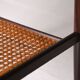 1960s Scandinavian coffee table with Vienna straw shelf