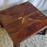 Triangular solid wood coffee table