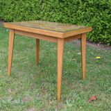 Pretty glass pine table, vintage