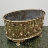 Jardinière de table en laiton repoussé fin 19 ème siècle