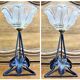 Old small Art Deco lamp 1930 golden basin Ezan one