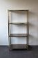 Smoked and mirrored glass shelf, Hollywood Regency style, 70s.