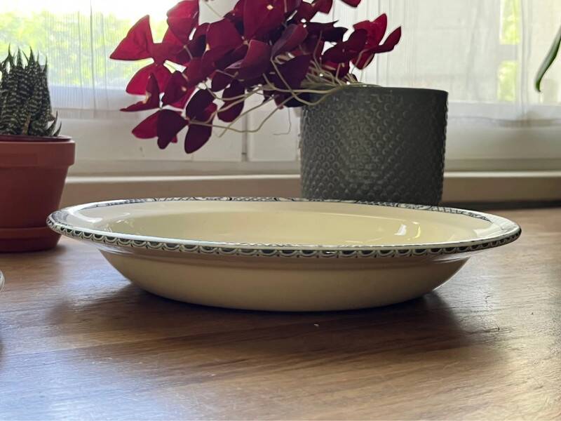 Antique earthenware serving dishes from Salins - Terre de fer