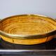 Rattan and brass tray, Italy, 1970