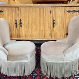Pair of toad armchairs