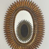 Mirror Sun wrought iron of the 50s Italian