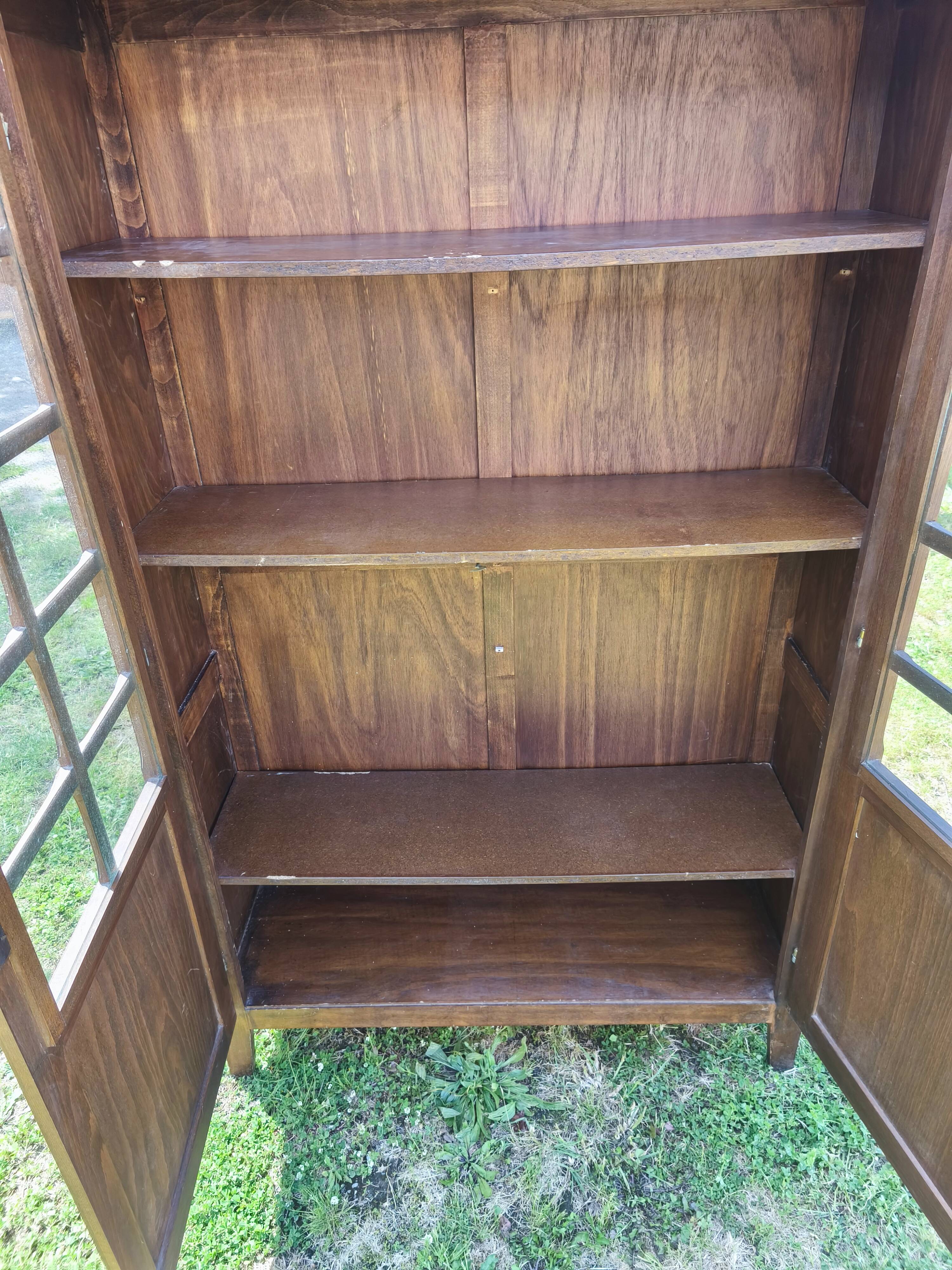 Wooden glass sideboard
