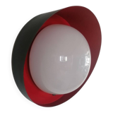 Metal wall light with glass globe