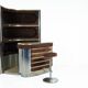 Modern suede bar from the mid-20th century by Willy Rizzo, Italy, 1970.