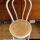 White wooden and canning bistro chair