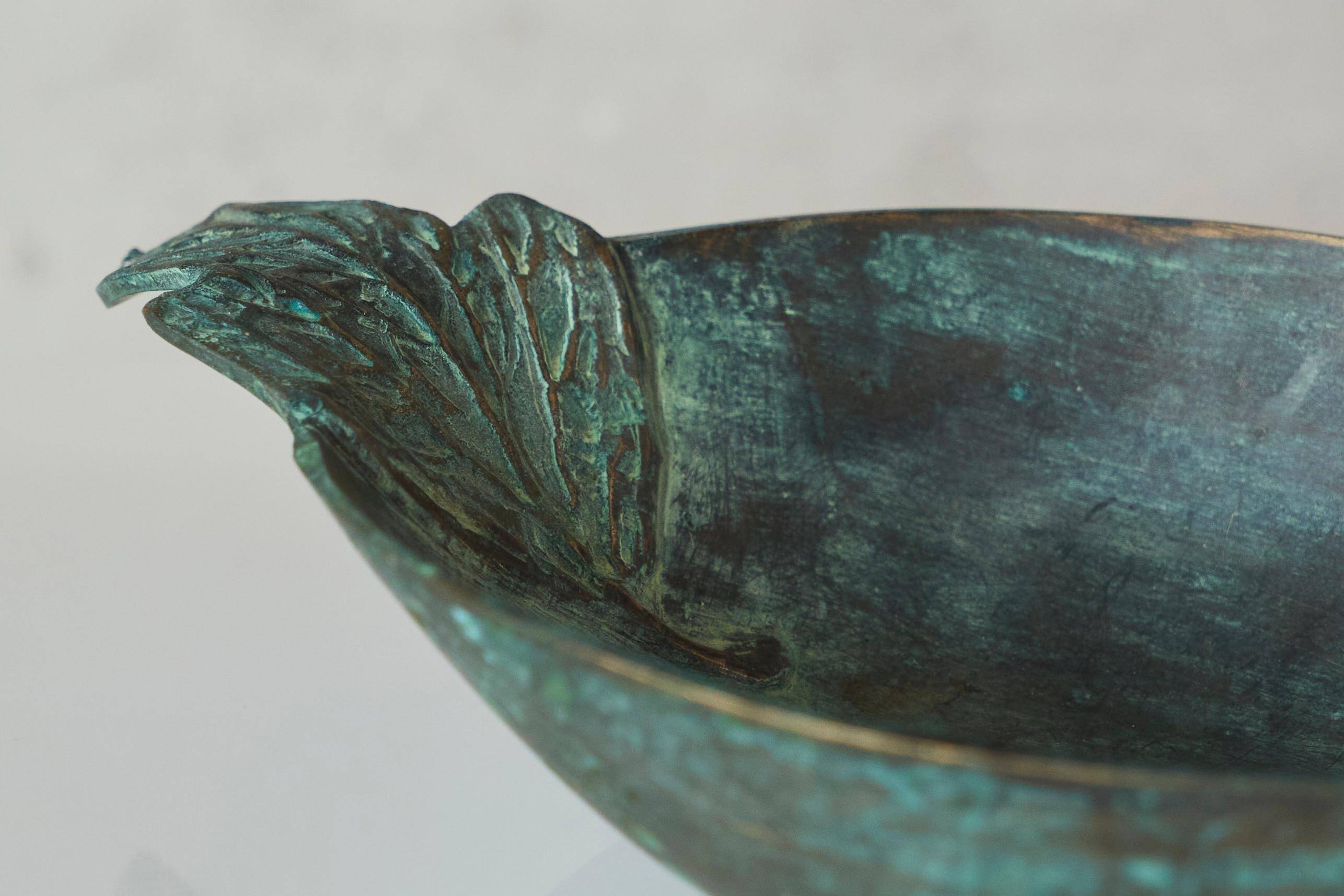 Patinated bronze cup, early 20th century