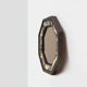 Brass and horn octagonal mirror with horn by Anthony Redmile, UK ca. 1980