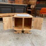 Small oak bedside table
