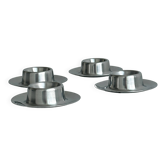 Lot de 4 coquetiers en inox brossé