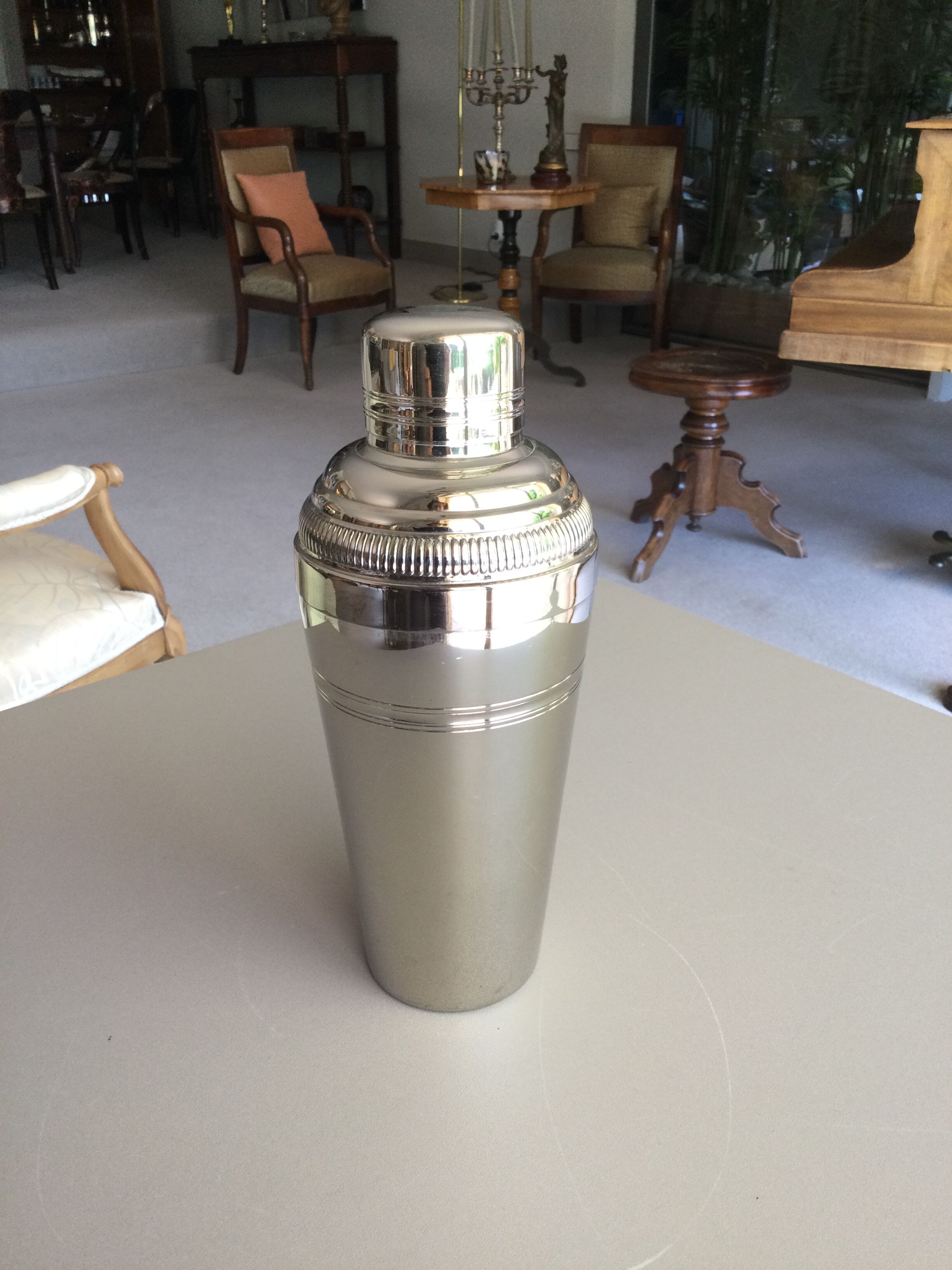 Silver metal shaker