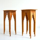 Pair of Art Deco bedside tables / Consoles 1930