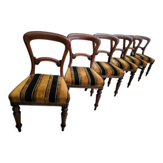 Suite set of 6 chairs signed G. Rogers