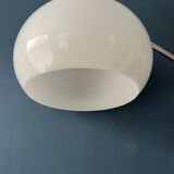 Italian mid-century Goffredo Reggiani arc floor lamp with white plexiglass shade