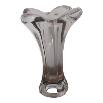 Petit vase style Daum forme Corolle années 50-60