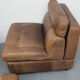 Ensemble de 2 chauffeuses et repose-pieds en cuir de buffle des années 1970