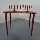 Danish Filigree Teak Candleholders, 1960s, Set of 2