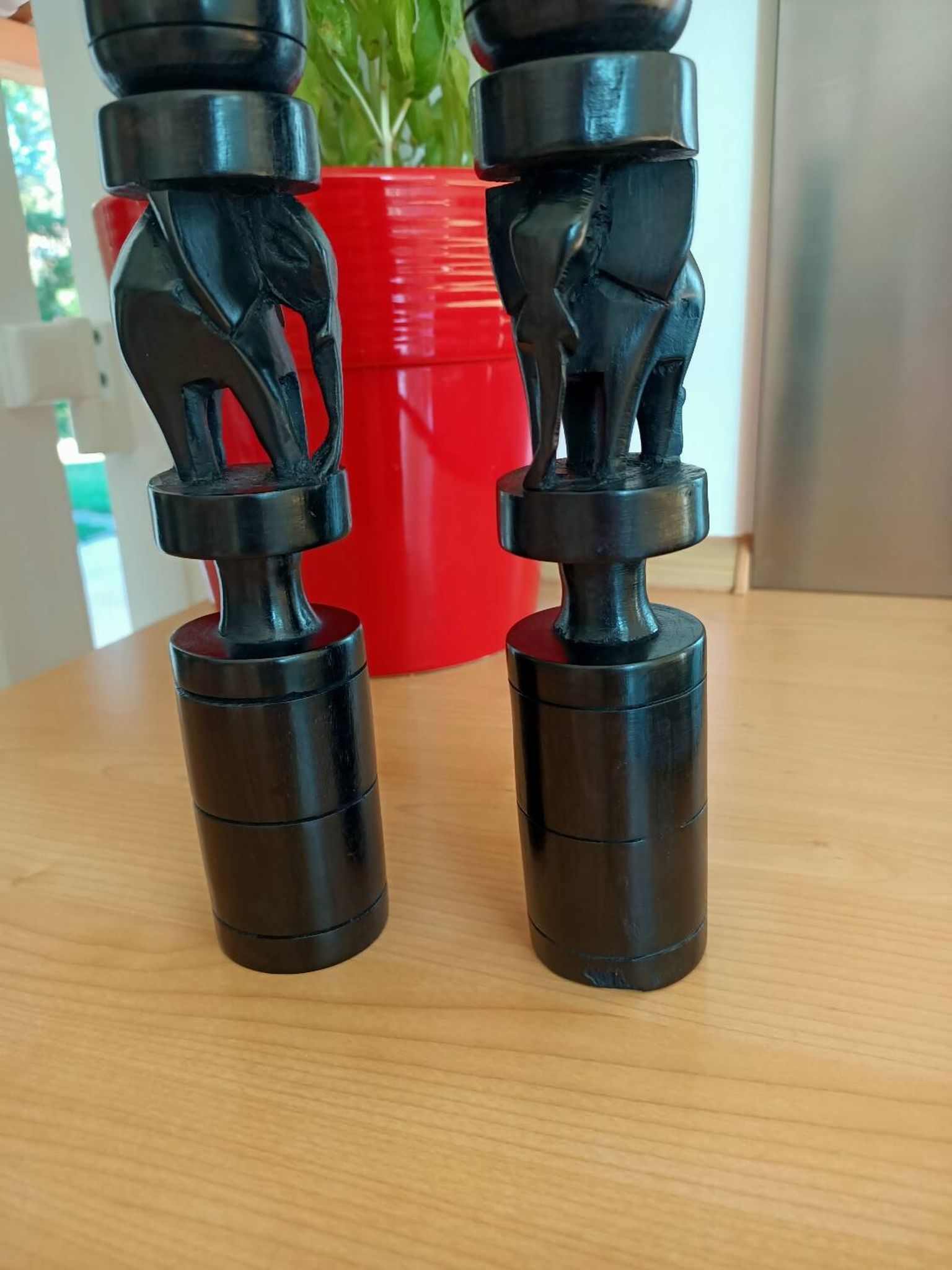 Vintage ebony candlesticks