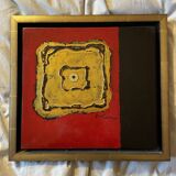 Tableau contemporain sur laque et bois