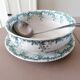 Salad bowl and rare serving dish in earthenware iron earth Saint Amand Hamage model Byzantium XIXth