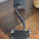 Modernist candlestick in wrought iron