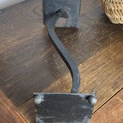Modernist candlestick in wrought iron