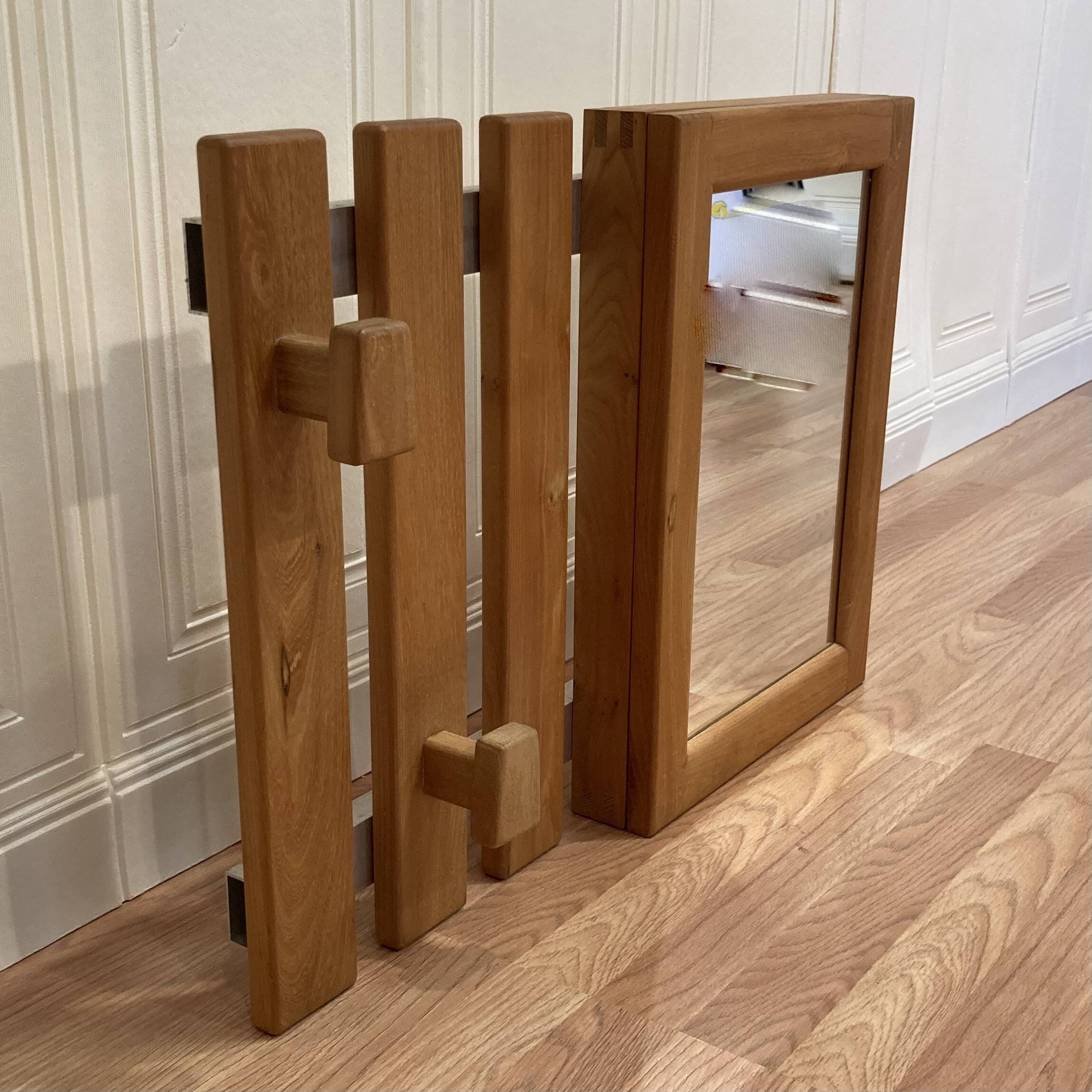 Arrangement / suspended mirror scandinavian design 1960.