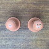 Postmodern ceramic salt and pepper shakers by Gallo Design for Villeroy & Boch, set of 2.