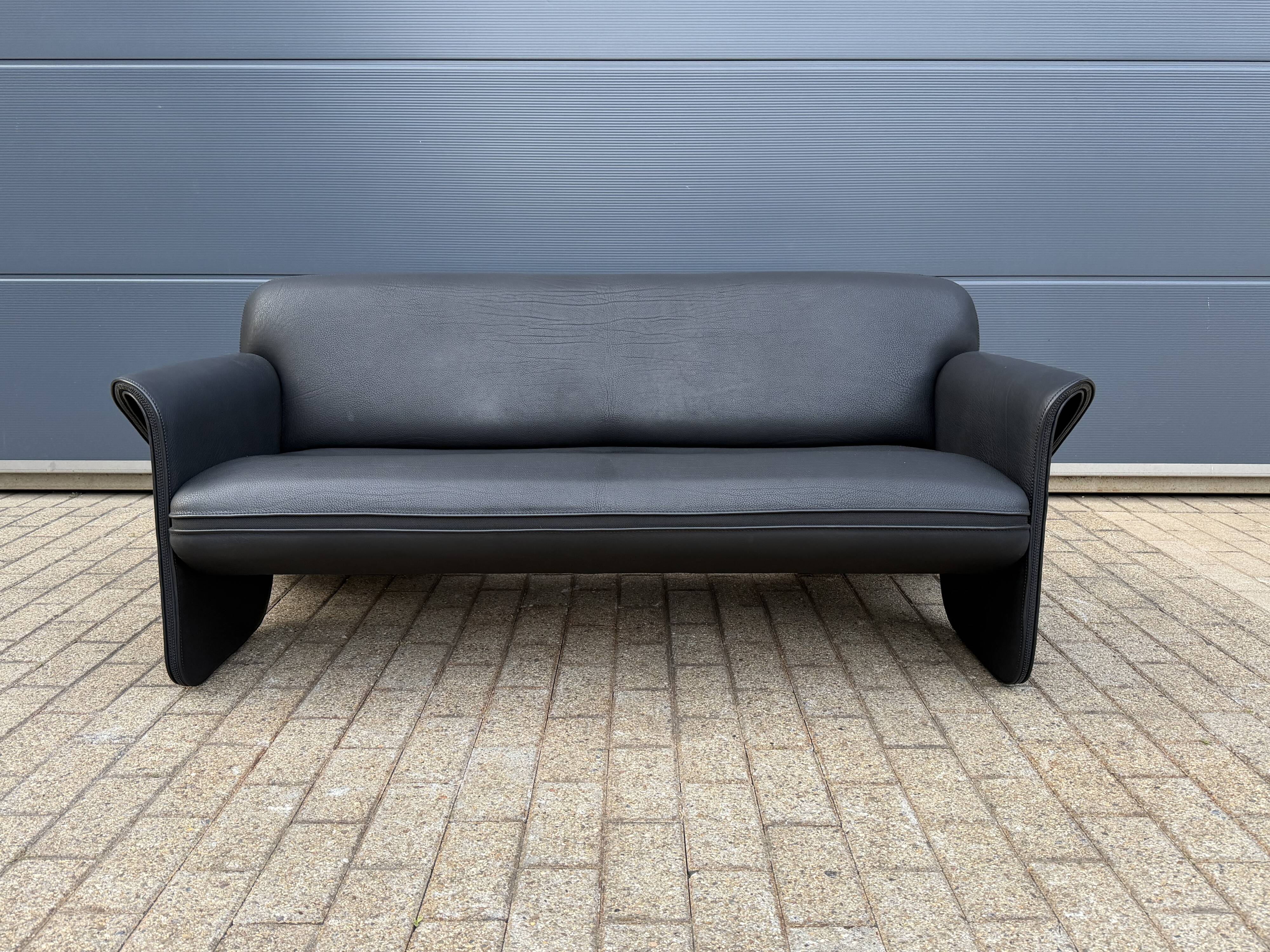 De sede ds-125 3zit zwart buffel leder neck 5mm als nieuw!