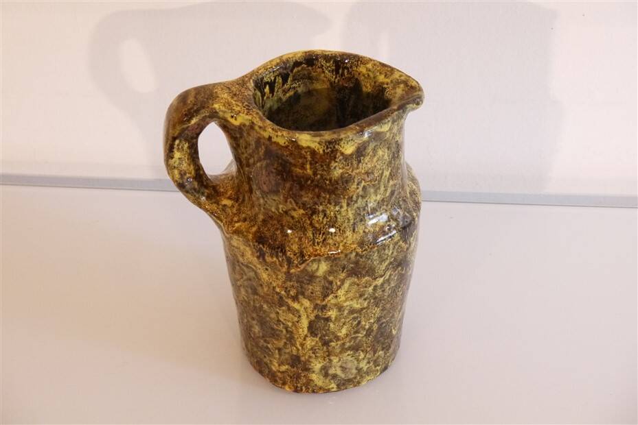 Pitcher or vase in glazed earthenware 1950