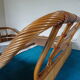 Double rattan bed and his pair of bedsides