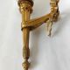 Torch wall lamp in gilded bronze Louis XVI Circa Napoleon III style.