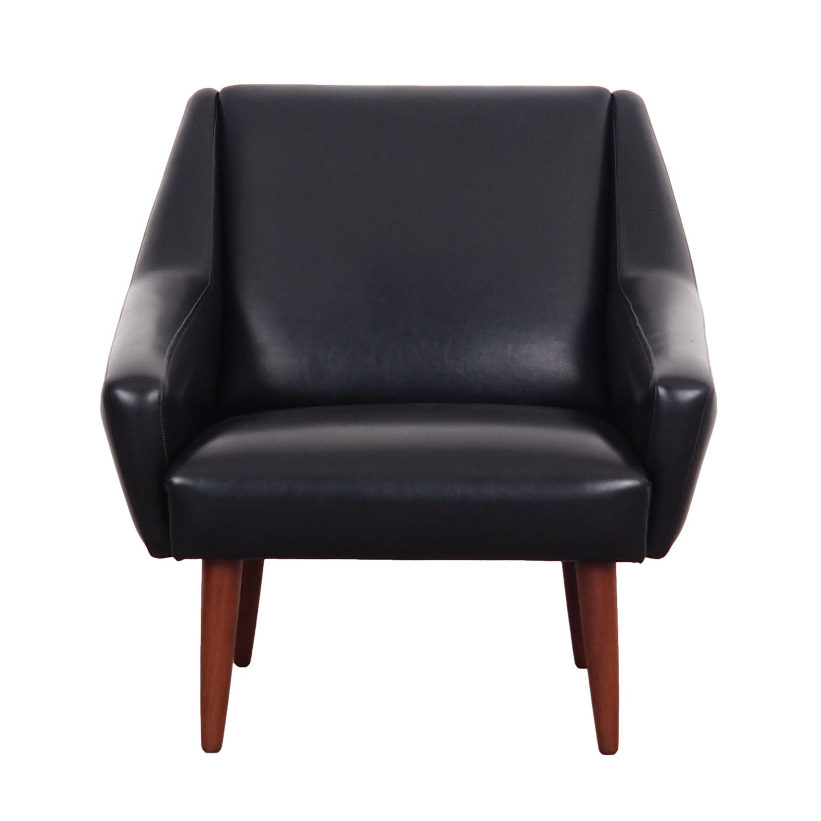 Leather armchair, Danish design, 1970s, production: Denmark