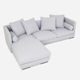 Canapé d’angle malmo gris colombe, design scandinave