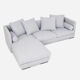 Canapé d’angle malmo gris colombe, design scandinave