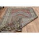 1970s Vintage Turkish Oushak Handmade Wool Cotton Red Area Rug 92x195