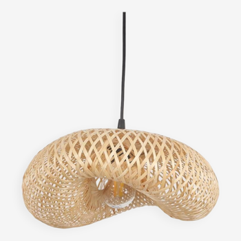 Bamboo Pendant Light,Bamboo Lampshade,Handmade Rattan Lamp,Rattan Pendant Light,Rattan Light Fixture