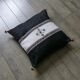 Coussin berbère marocain noir et blanc