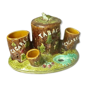 Service a tabac en barbotine feuilles