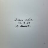 Large round dish decorated with ferns, marot limoges 41 cm