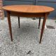Table ronde en teck extensible design scandinave
